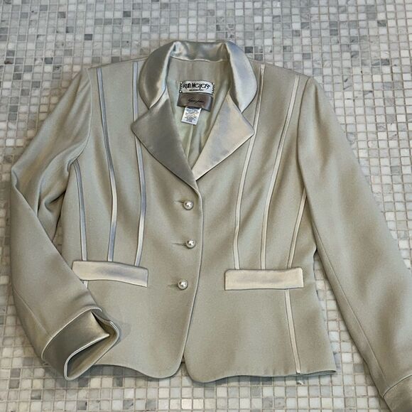 Sunny Choi Vintage Tailored Silk Suit Set with Skirt and Blouse - Picture 3 of 13